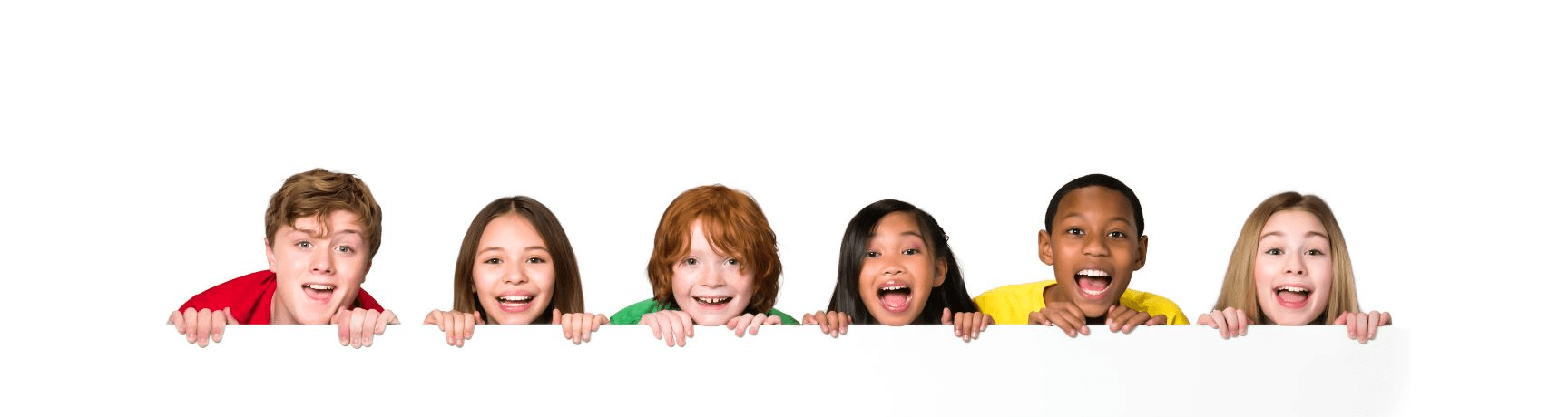 banner depicting several children