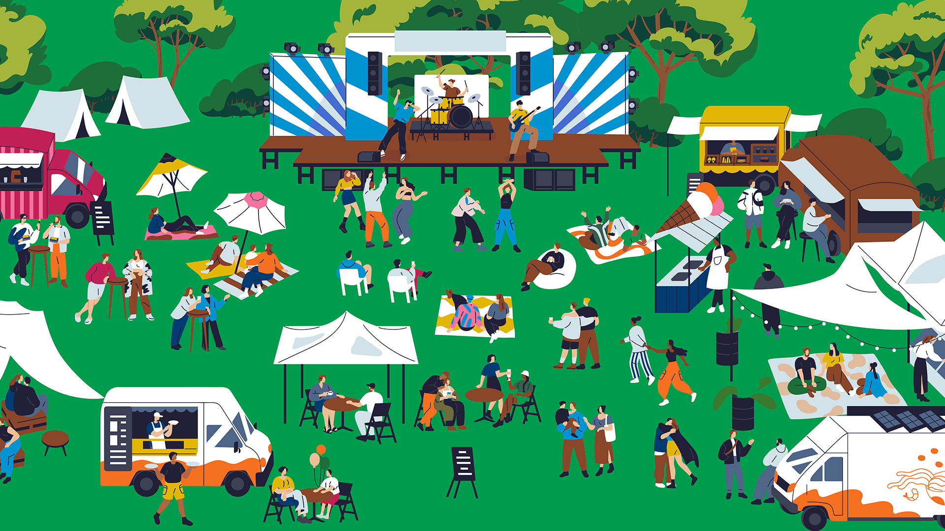 Crowd of people at a festival