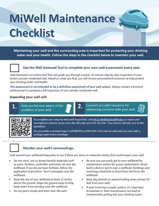 Thumbnail image of the MiWell Maintenance Checklist
