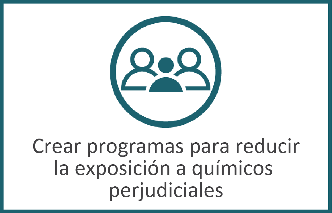 Crear programas para reducir la exposición a químicos prejudiciales