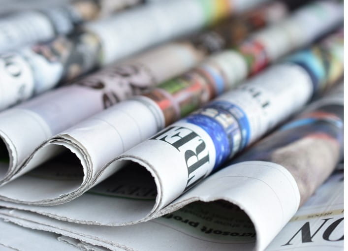 Stack of newspapers