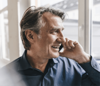 Man talking on a cell phone
