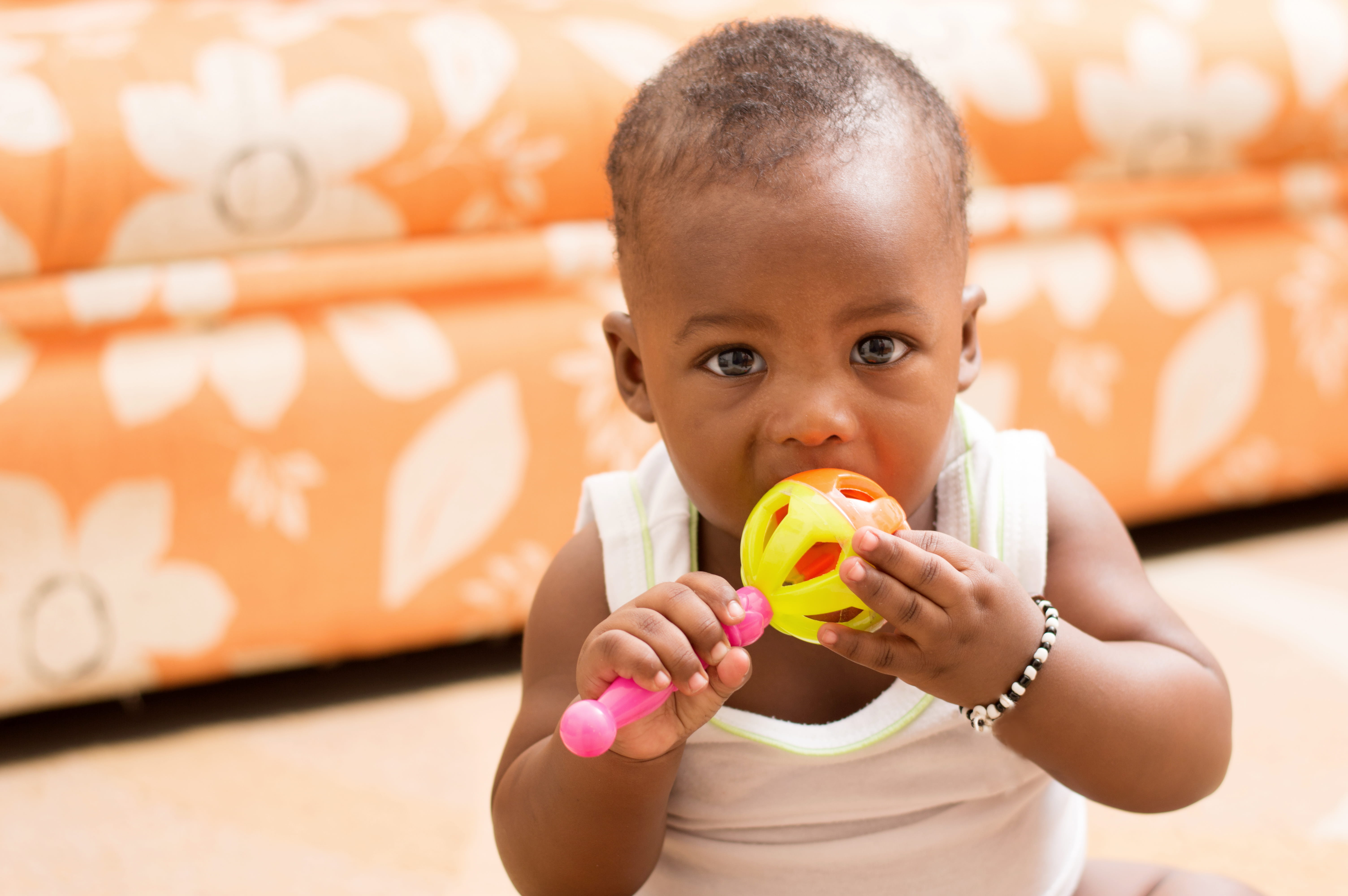 Baby with toy