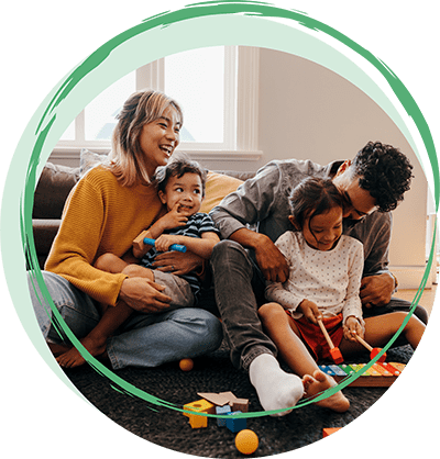 Family playing
