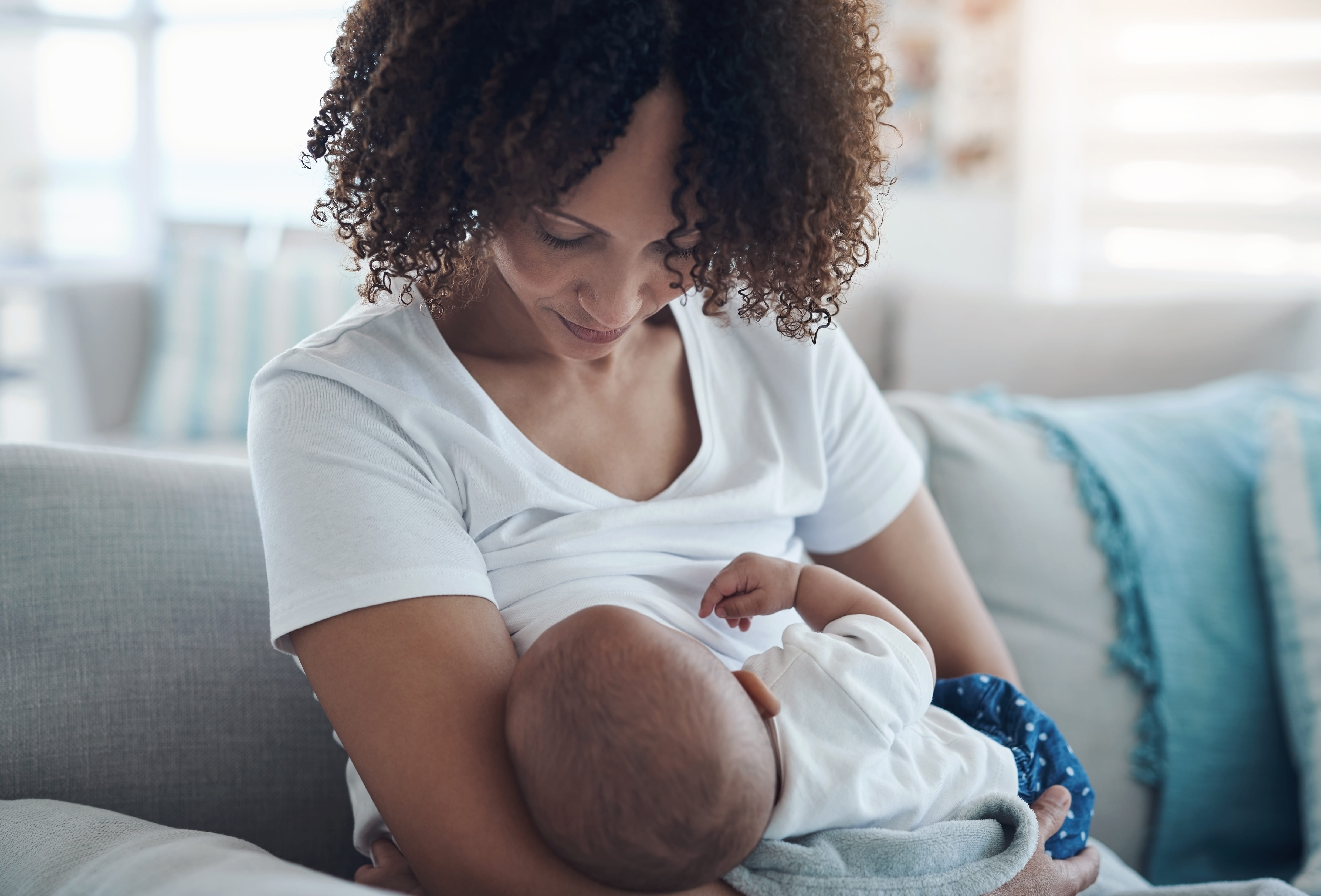 mother nursing baby