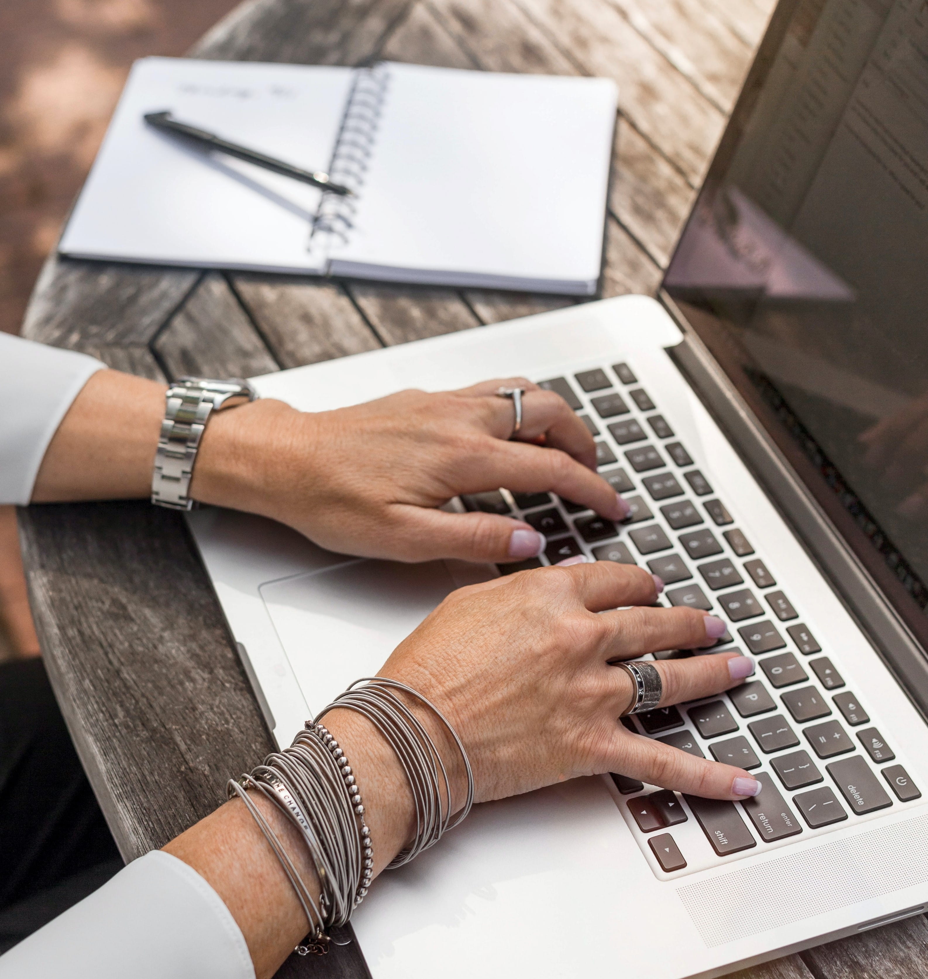typing on keyboard