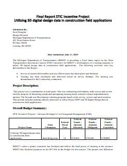 3D Digital Design Report Cover