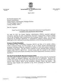 Report cover for Geospatial Utility Infrastructure Data Exchange