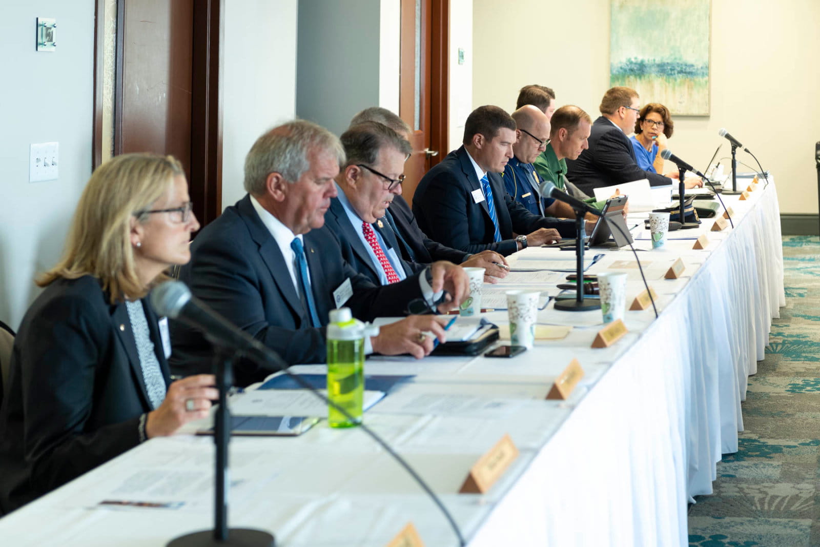 Commissioners at Michigan Aeronautics Commission meeting in Port Huron