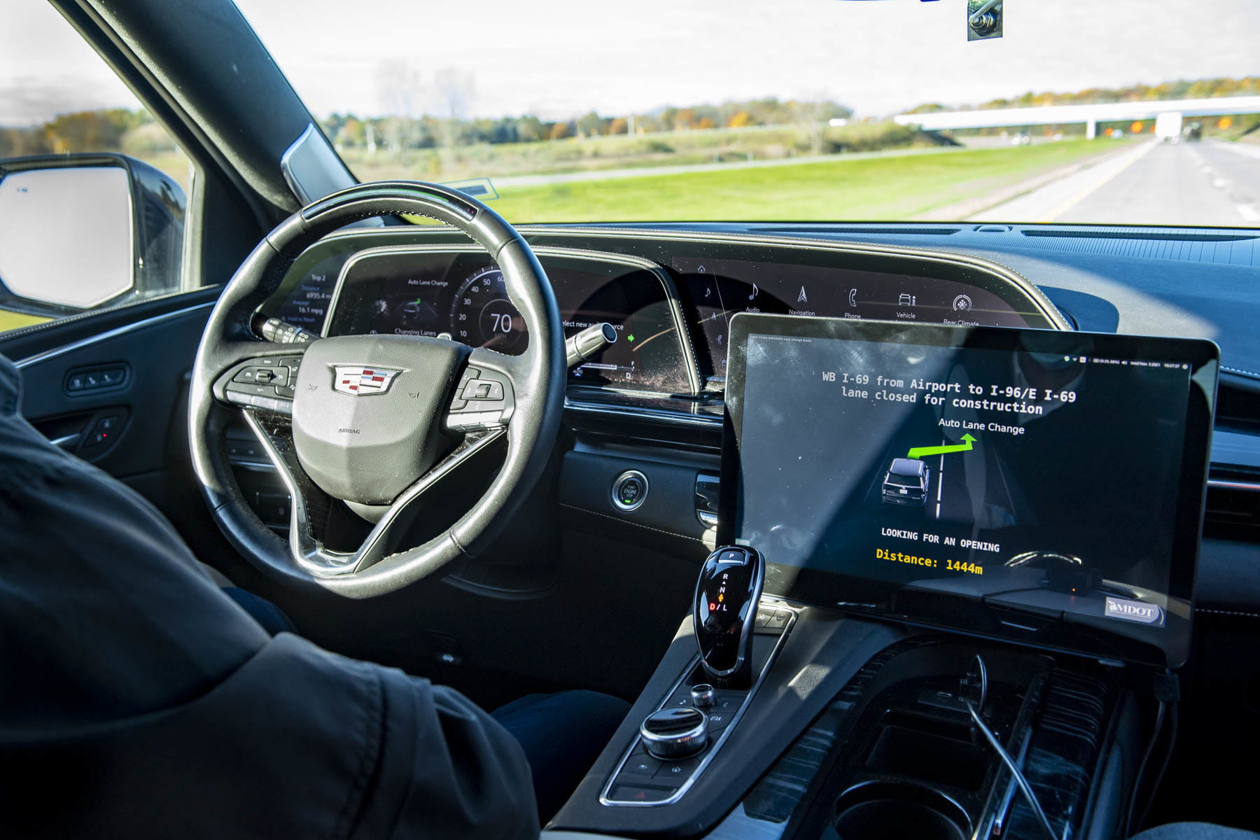 Automated vehicle lane change in work zone
