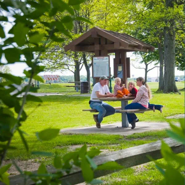 Family at Picnic Table