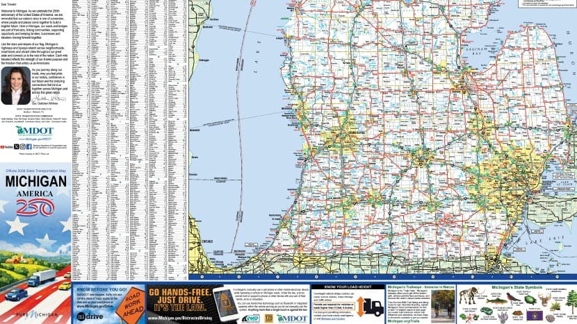State of Michigan map cover. 