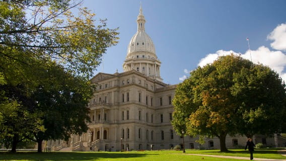 The State of Michigan capitol building.