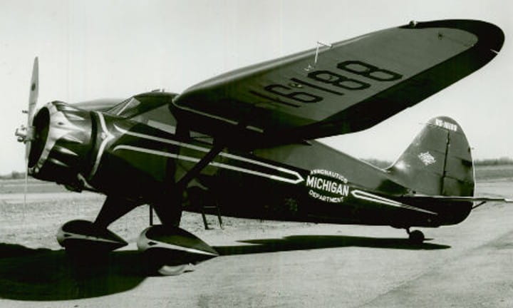 Historical Michigan Department of Transportation plane.