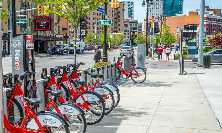 MDOT Transportation Alternative Program (TAP) on Madison Avenue in Detroit, Wayne County.
