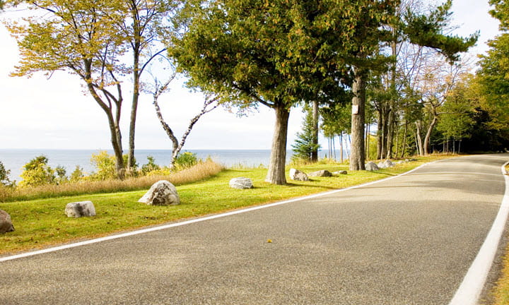 M-119 Tunnel of Trees area in Emmet County, North Region.