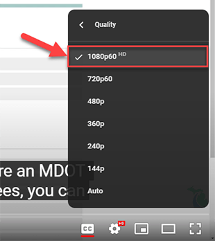 You Tube Video Resolution Change - Step3