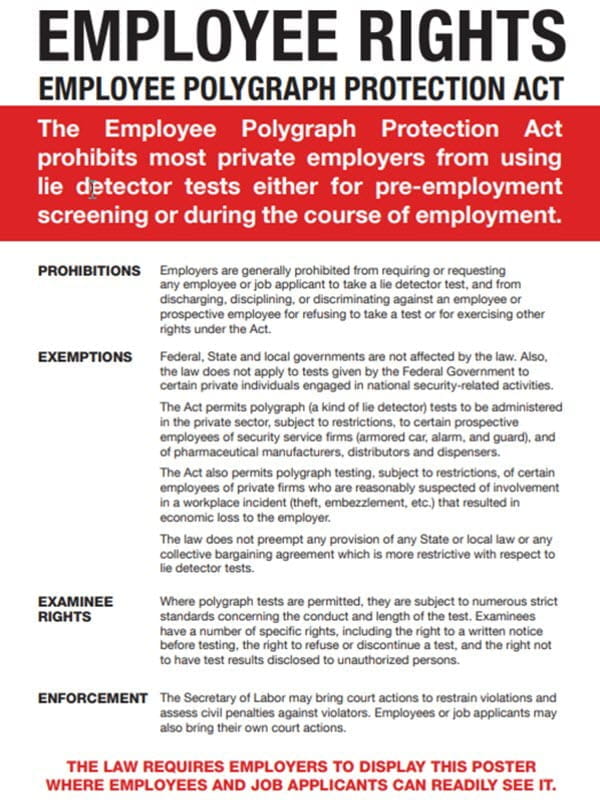 A thumbnail of the Employee Rights Employee Polygraph Protection Act poster.