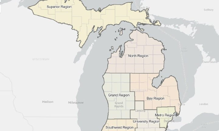 Local Agency Program contact map.