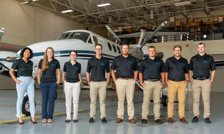 EDP students at MDOT's Aeronautics hanger.
