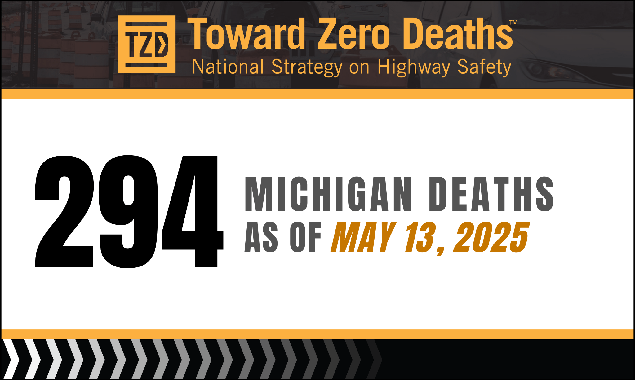 Graphic  displaying Fatality numbers for TZD