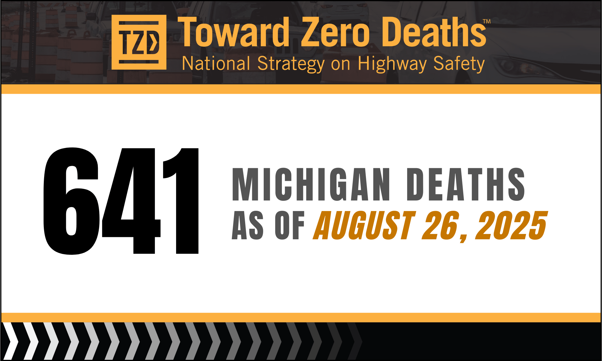 Graphic  displaying Fatality numbers for TZD