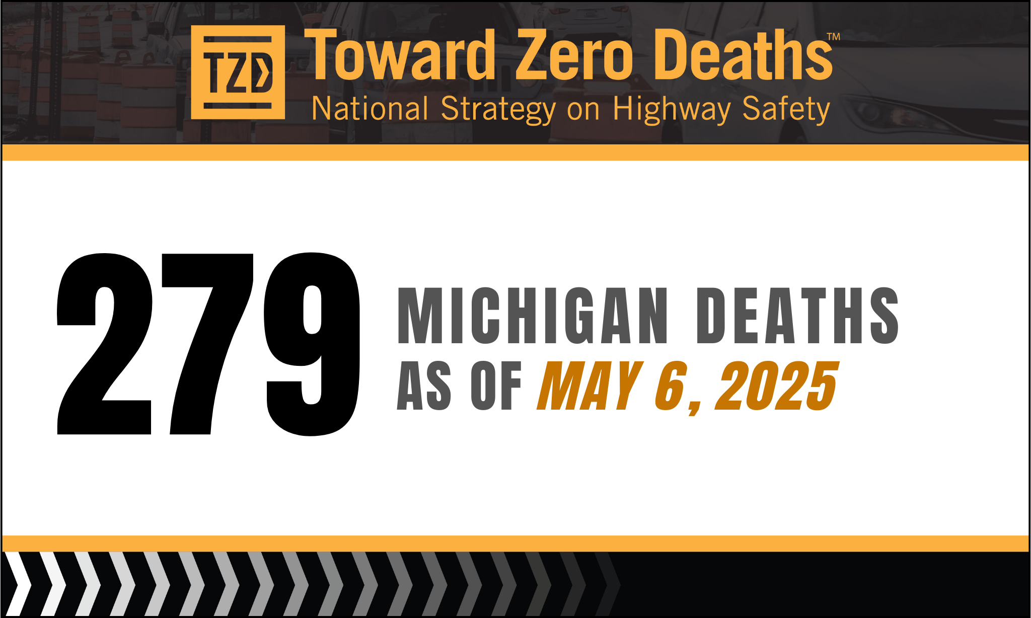 Graphic  displaying Fatality numbers for TZD