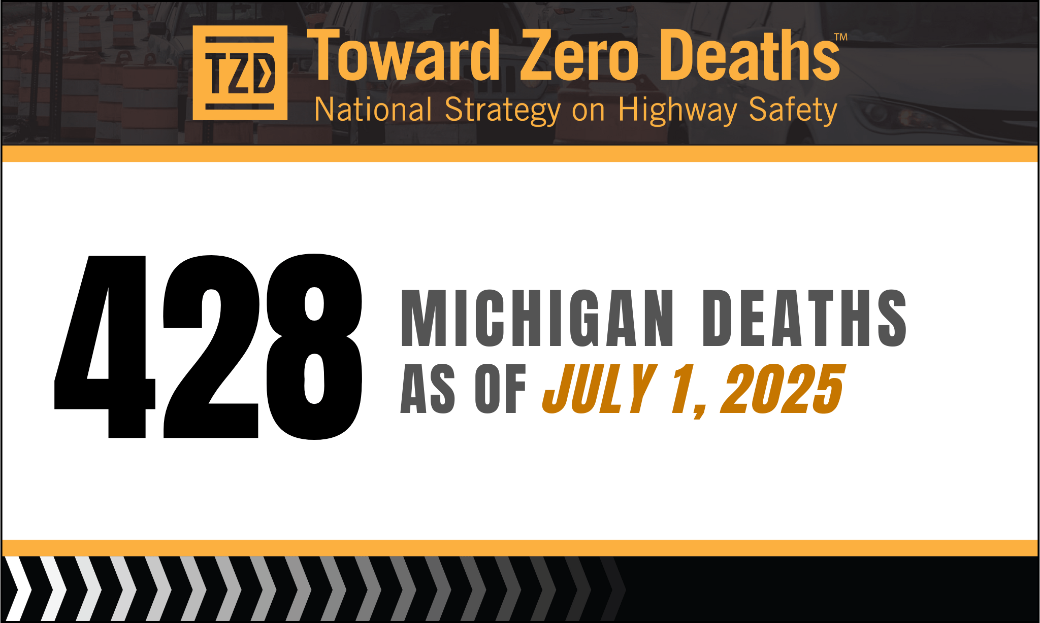 Graphic  displaying Fatality numbers for TZD