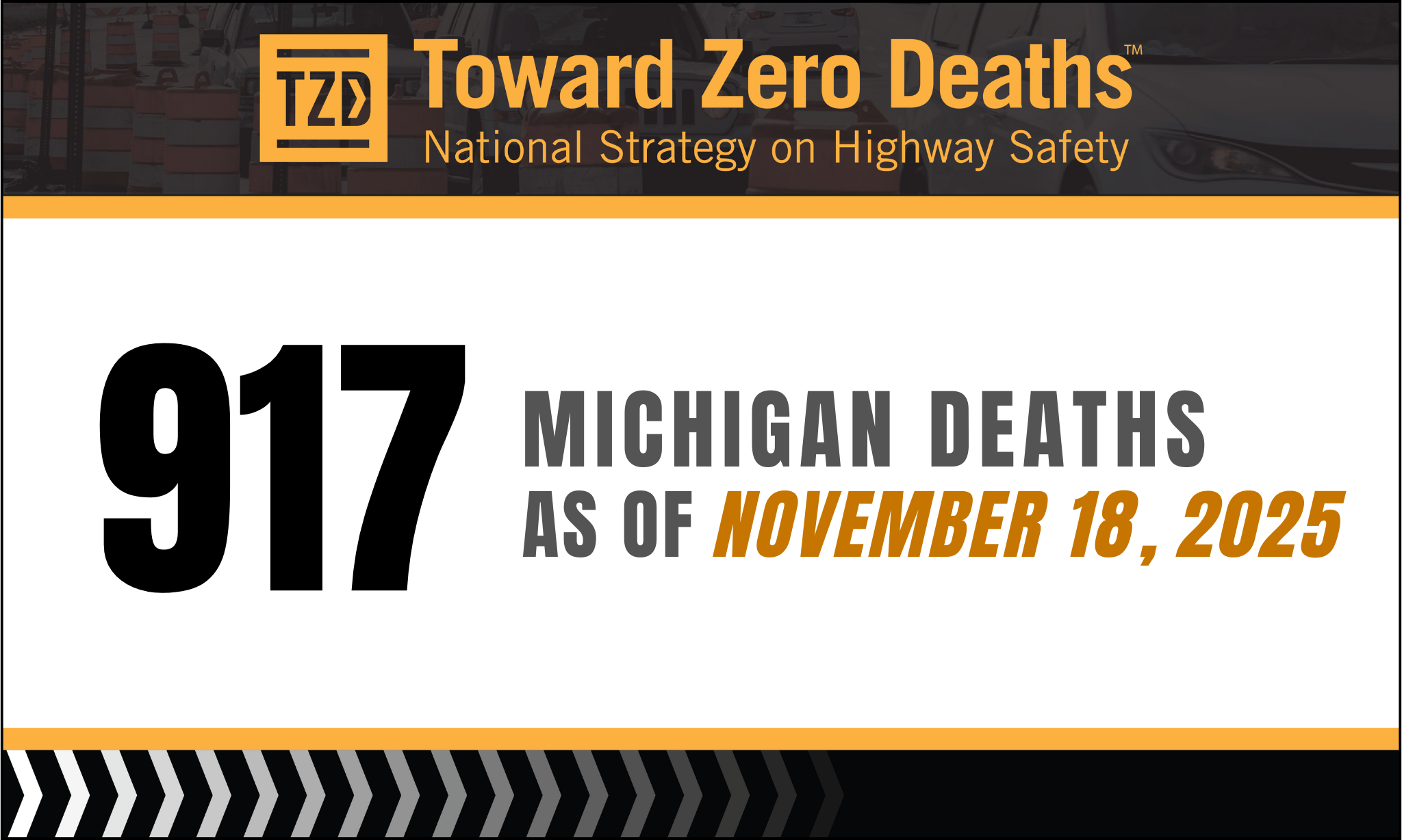 Graphic  displaying Fatality numbers for TZD