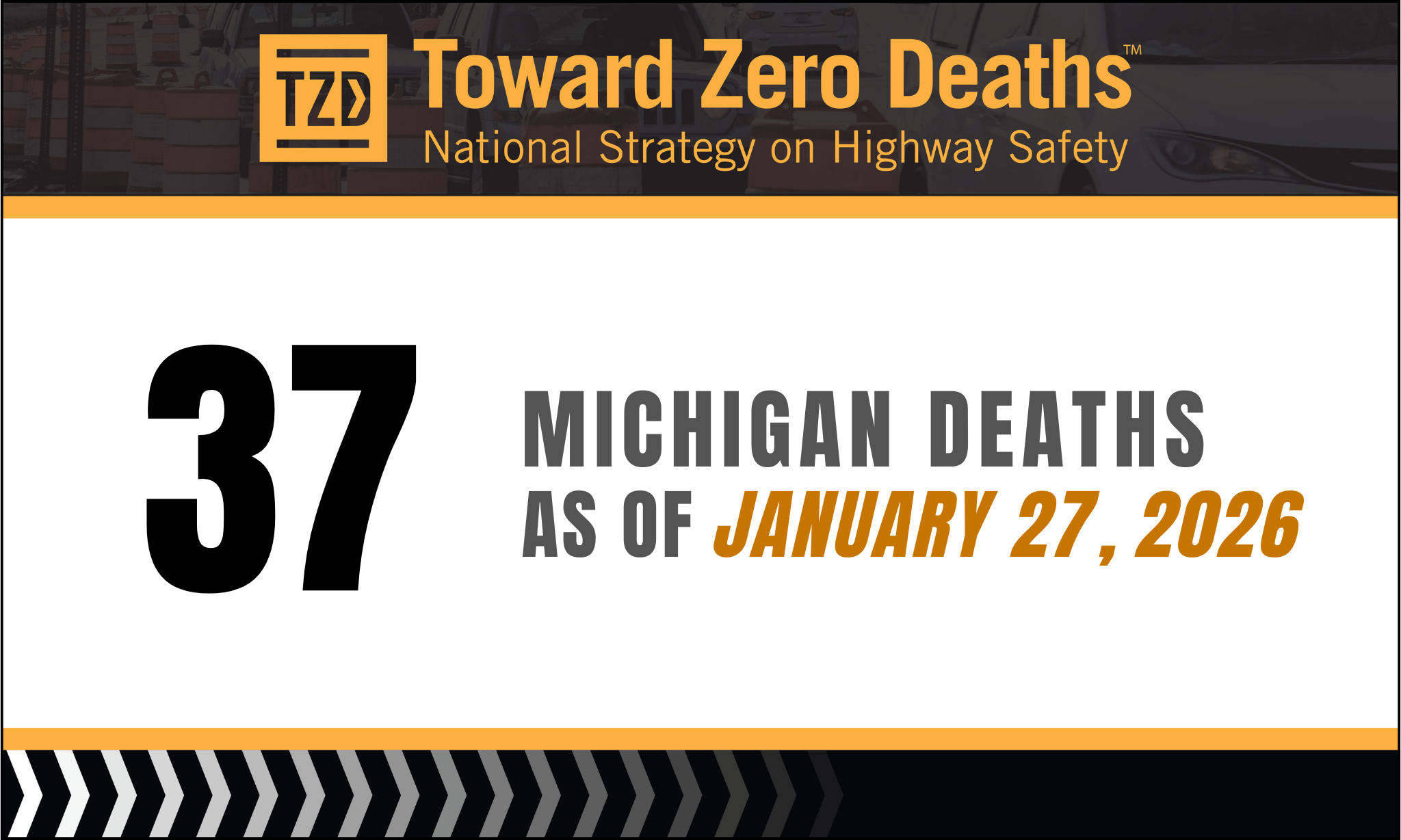 Graphic  displaying Fatality numbers for TZD