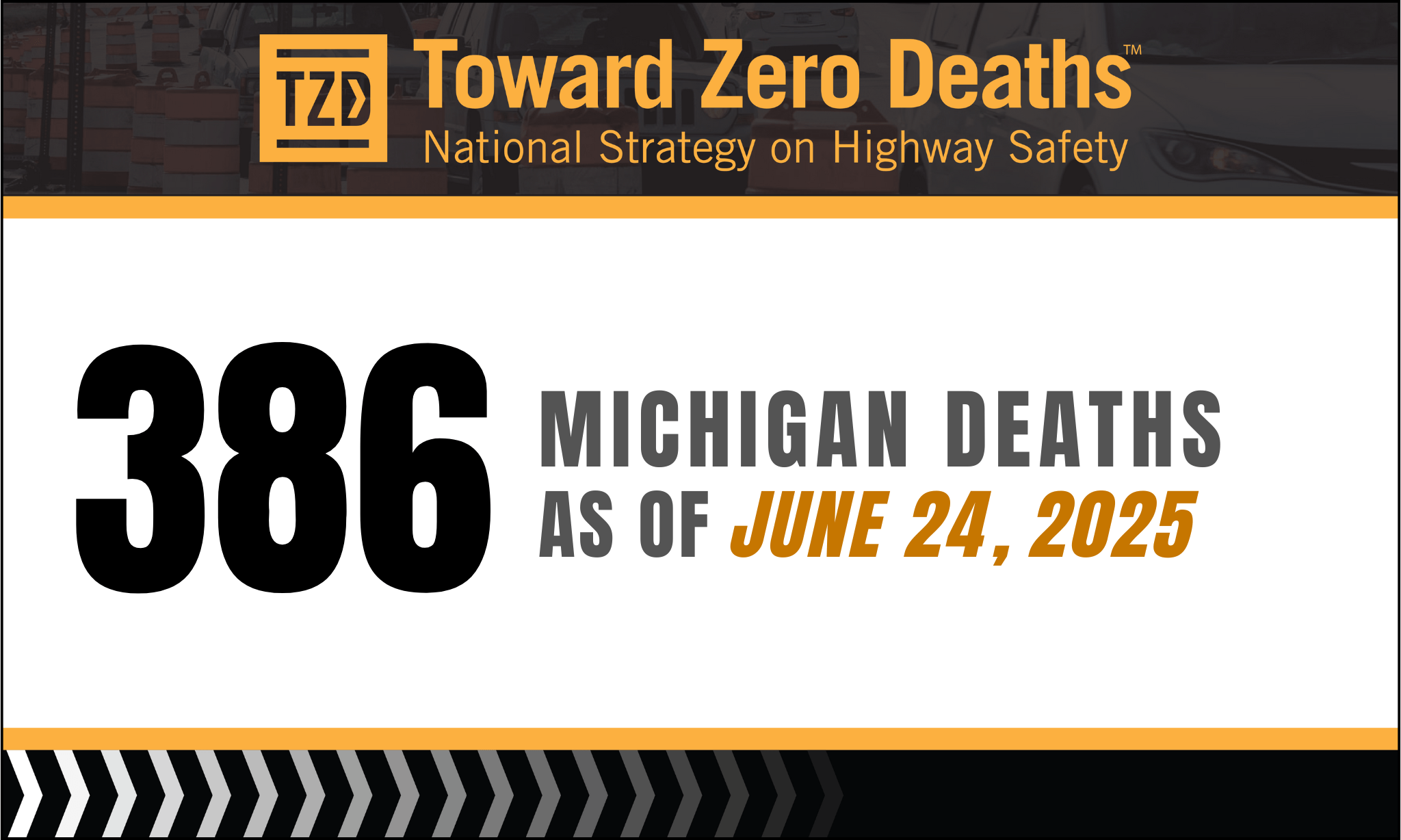 Graphic  displaying Fatality numbers for TZD