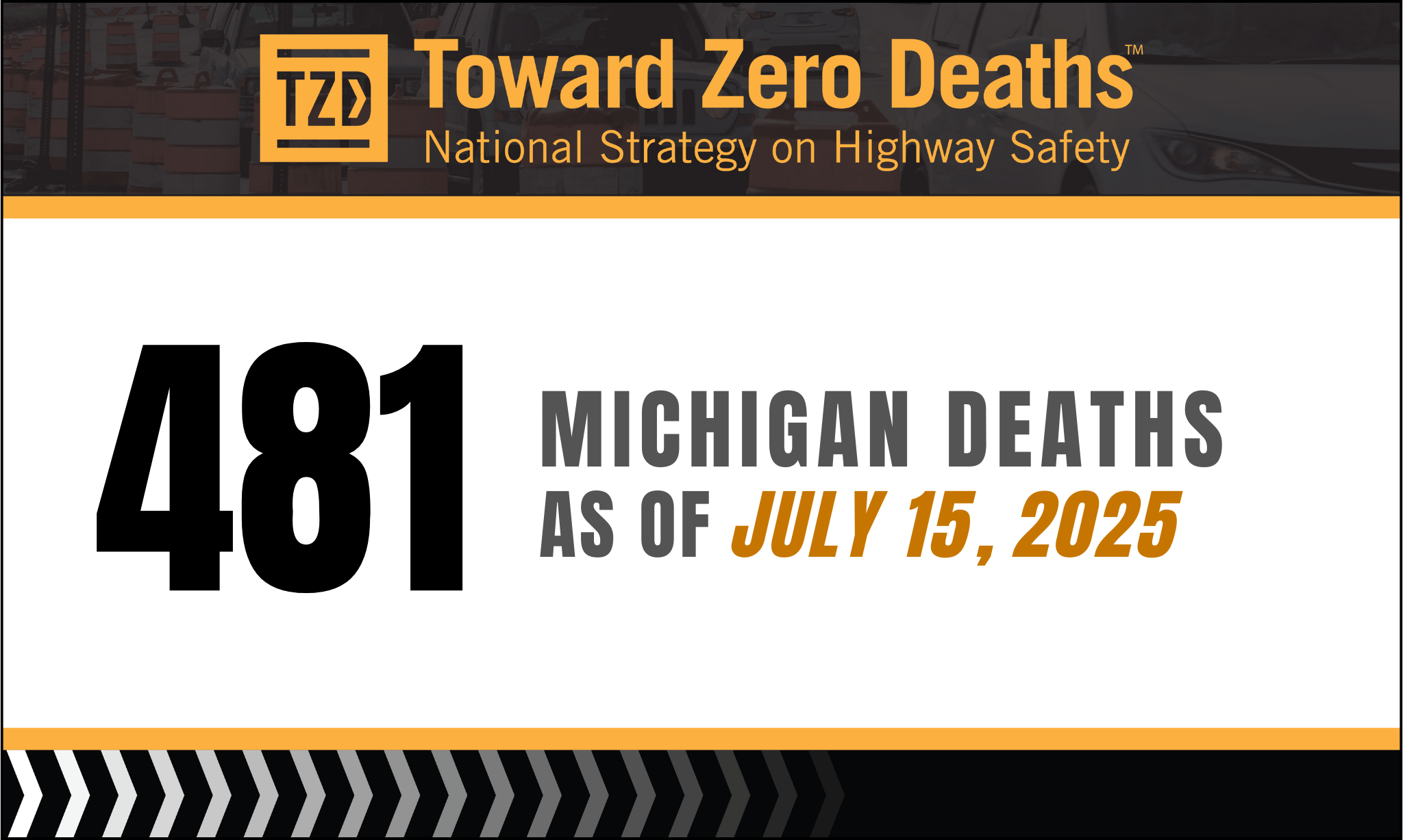 Graphic  displaying Fatality numbers for TZD
