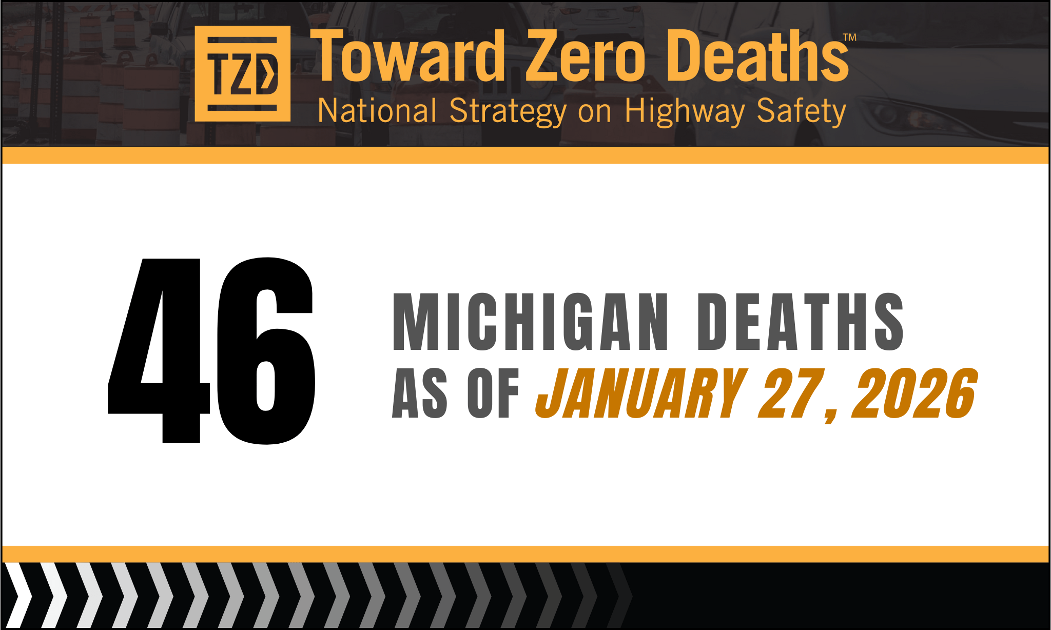 Graphic  displaying Fatality numbers for TZD