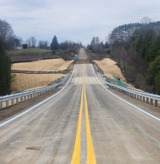 The Alabaster Road bridge reopened Wednesday. Destroyed in a flood event, it was replaced as part of the Michigan Department of Transportation (MDOT) local agency bridge bundling program. (Photo by RS Scott & Associates)