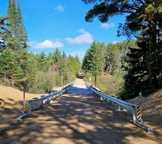 The Luce County Road 501 bridge over the Little Two Hearted River was rebuilt starting this spring. The bridge was completed and reopened to traffic Sept. 24 as part of the Michigan Department of Transportation (MDOT) local agency bridge bundling program.