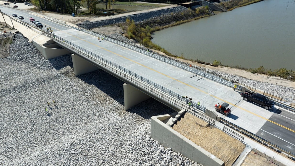 A view of the new M-30 bridge shortly before it was opened to traffic on Oct. 7.