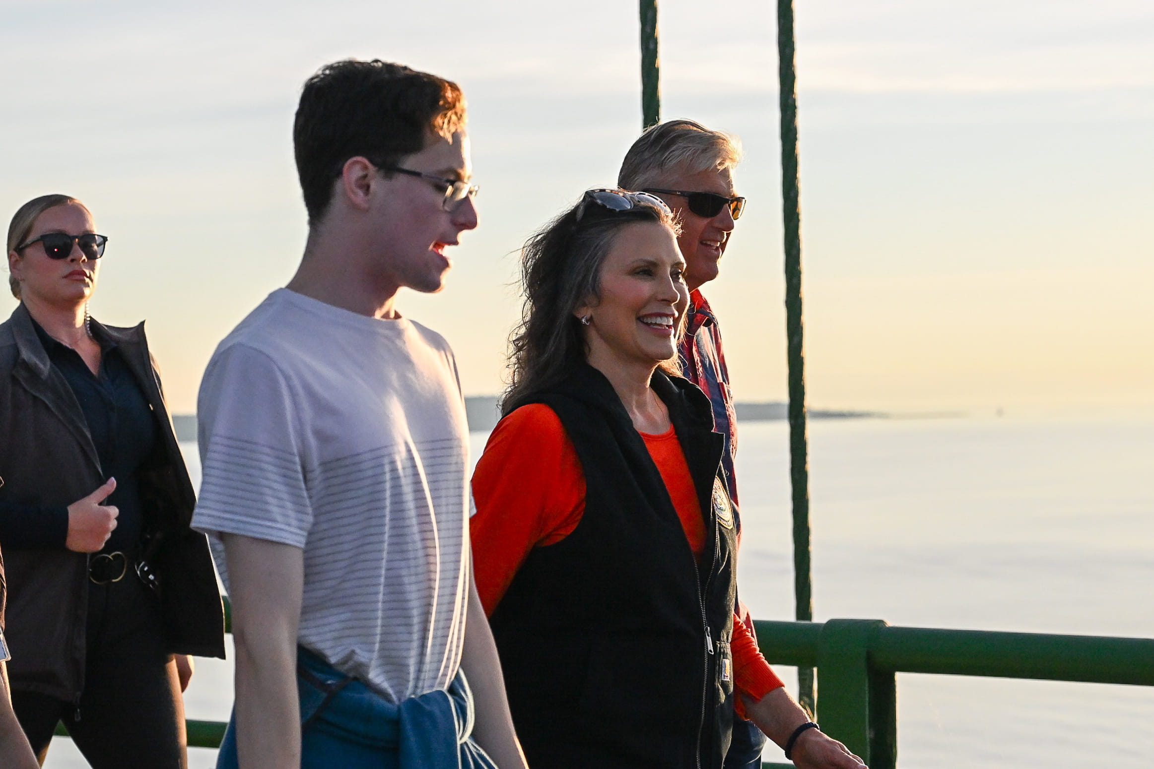 Gov. Gretchen Whitmer leads the 2026 Mackinac Bridge Walk.