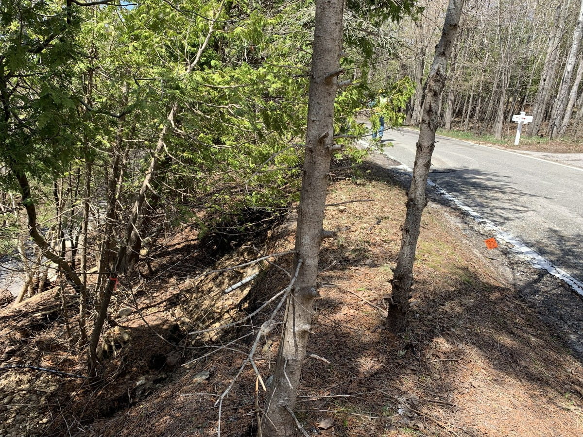 M-119 north of Harbor Springs slope failure following flooding.