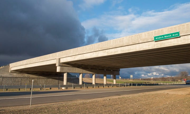 M-50 bridge (Alden Nash Ave.) over I-96 in Kent County.