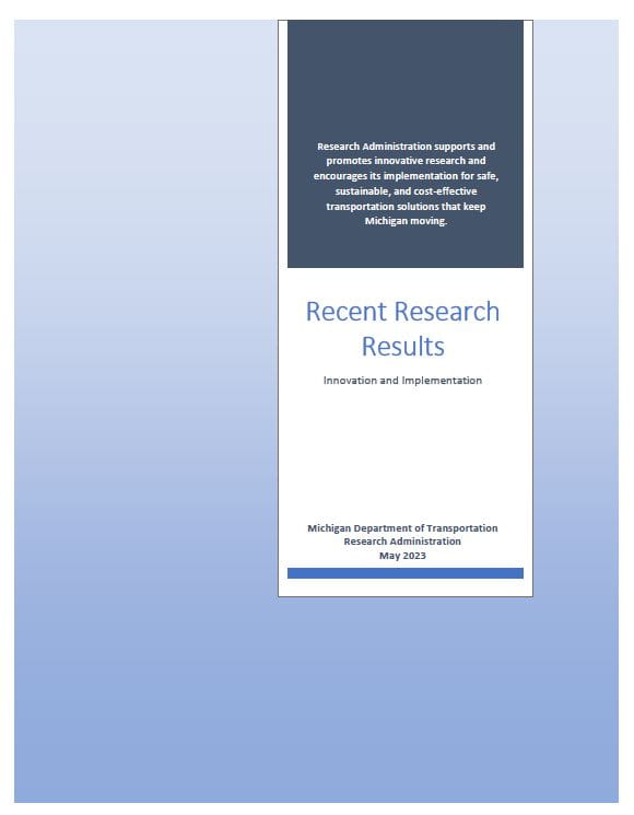 Cover picture of the Recent Research Results Report