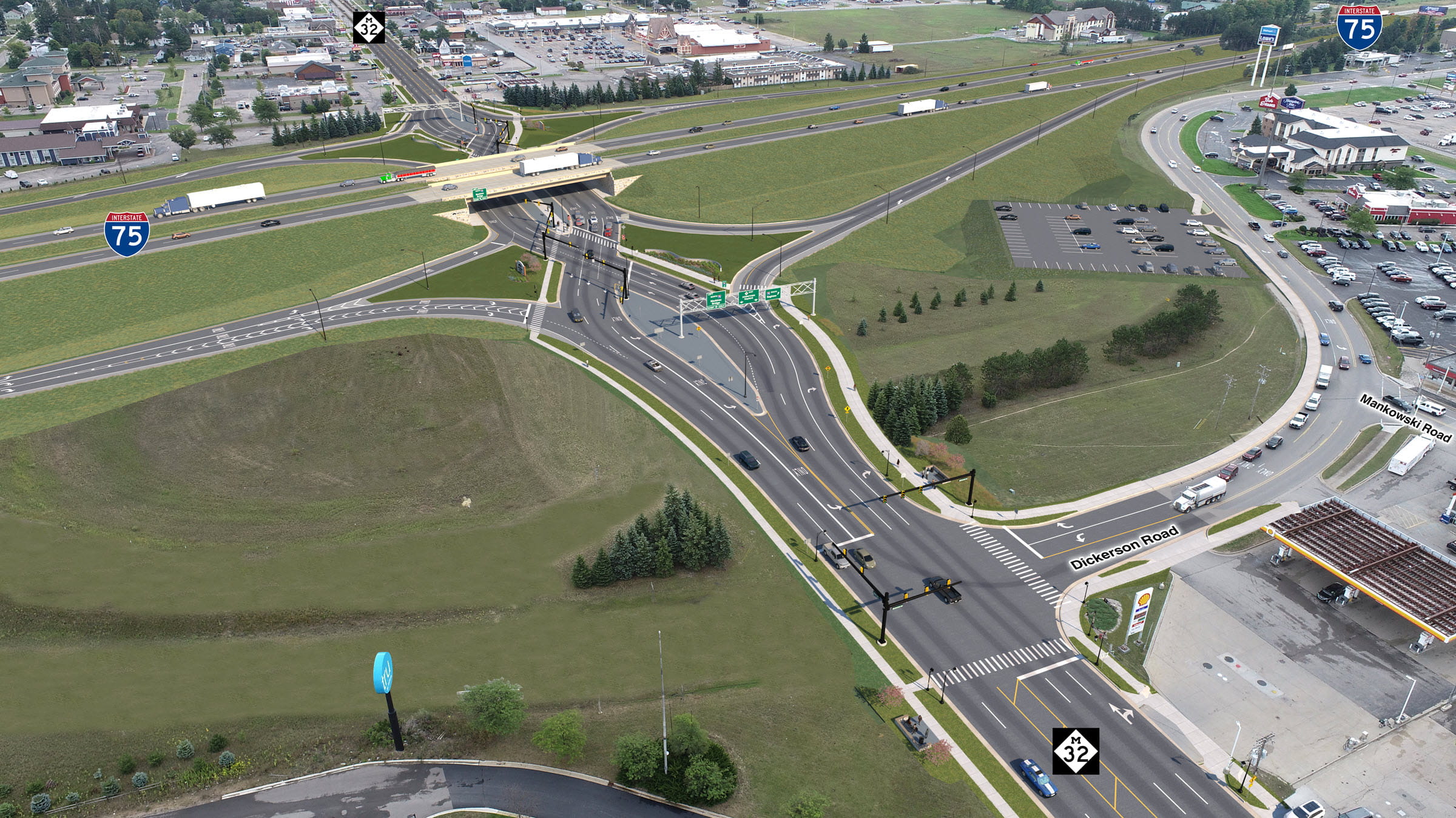 I-75/M-32 DDI Rendering