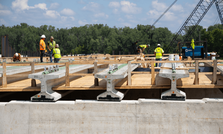 Crews working on the US-127 corridor project.