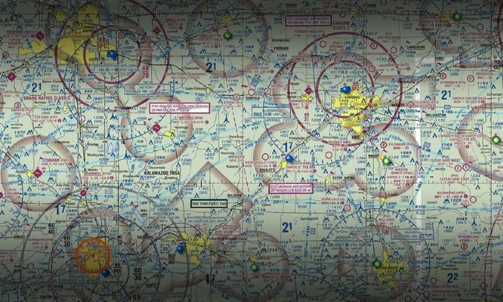Aeronautical map.