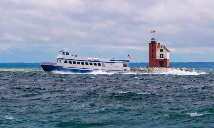A Mackinac Island car ferry.