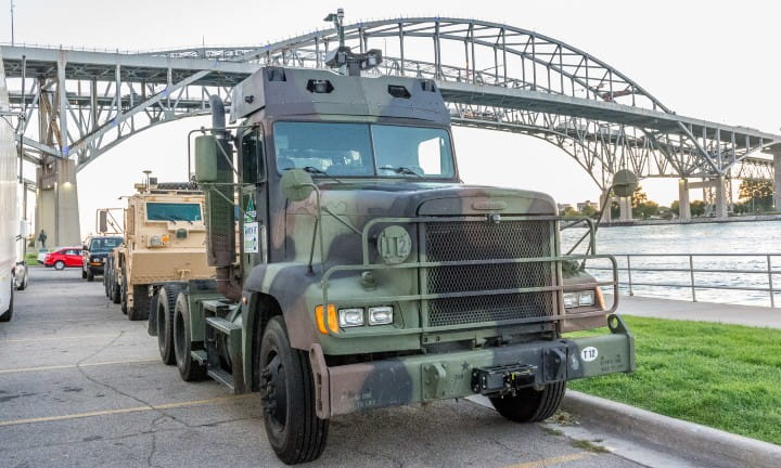 Autonomous platoon with the U.S. Army.