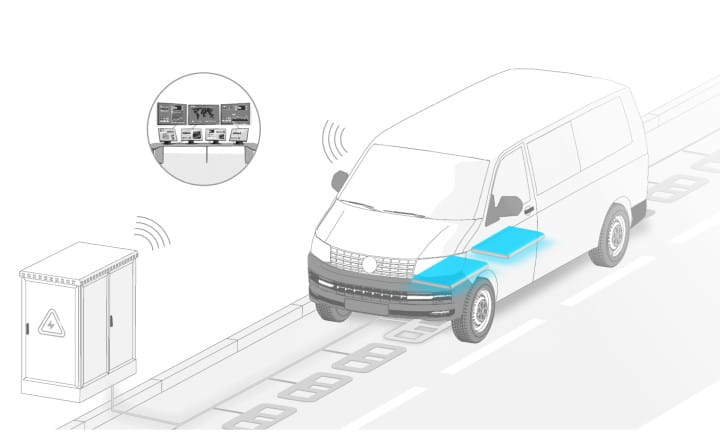 An image showing the wireless charging system receiving.