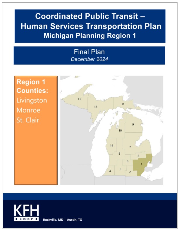 Coordinated Public Transit - Human Services Transportation Plan Region 1 cover.