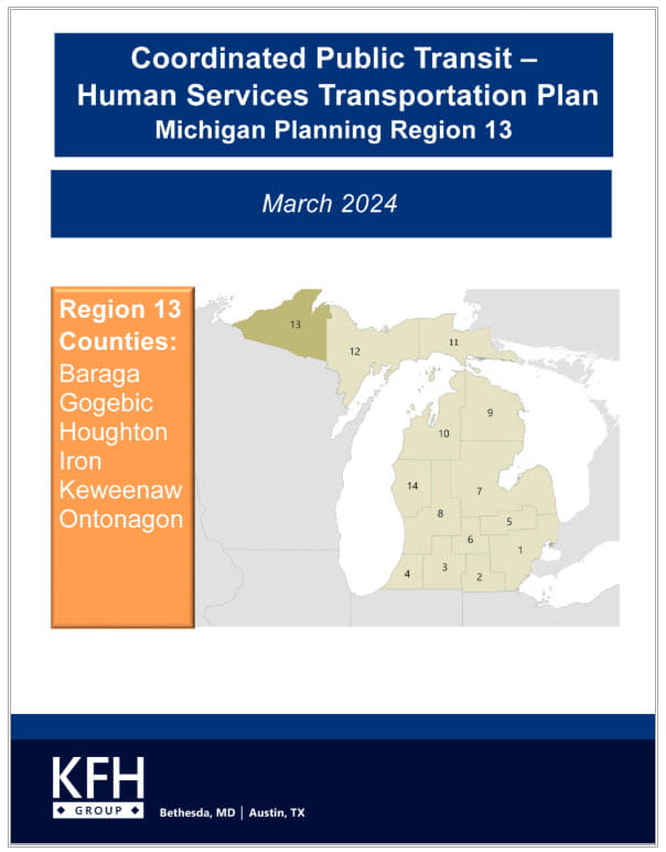 Coordinated Public Transit - Human Services Transportation Plan Region 13 cover.