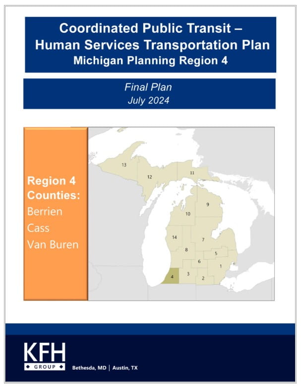 Coordinated Public Transit - Human Services Transportation Plan Region 4 cover.