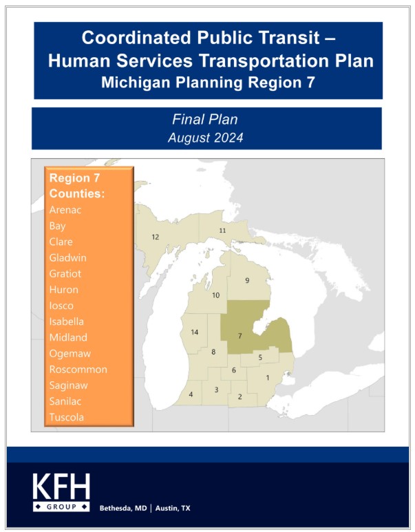 Coordinated Public Transit - Human Services Transportation Plan Region 7 cover.